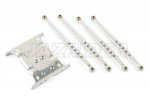 Axial Racing SCX-10 Aluminum Skid Plate & Linkage Set (Silver)