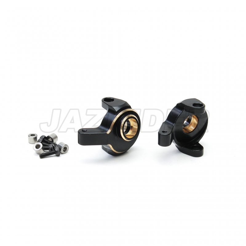 Axial Racing SCX24 Brass Front Steering Knuckle Set (Black)