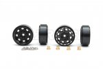 Axial Racing SCX24 Aluminum 1.0\'\' Beadlock 8 Spokes Wheels (Black,4pcs) w/Brass Ring
