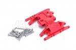 Axial Racing SCX24 Aluminum Lower Gear Cover Skid Plate (Red)