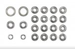 Tamiya CC-02 Chassis Metal Shielded RC Ball Bearing Set Complete 22pcs Jazrider for 58675 Mercedes-Benz G 500
