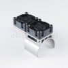 Jazrider RC Aluminium 540 Motor Heat Sink (Gun Metal) w/Twin Cooling Fans