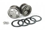 Aluminum 2.2'' 5-Spokes Black Wheels 2pcs set - Gunmetal Aluminum 2.2'' 5-Spokes Black Wheels 2pcs set - Gunmetal