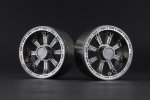 Aluminum 1.9'' Beadlock 8 Spokes Wheels (TYPE E) - Gunmetal