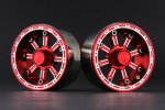 Aluminum 1.9'' Beadlock 8 Spokes Wheels (TYPE E) - Red