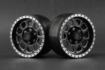 Aluminum 1.9\'\' Beadlock 10 Spokes Wheels (TYPE F) - Black