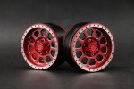 Aluminum 1.9\'\' Beadlock 10 Spokes Wheels (TYPE F) - Red