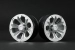 Aluminum 1.9\'\' Beadlock 6 Spokes Wheels (TYPE G) - Silver