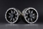 Aluminum 1.9'' Beadlock 8 Spokes Wheels (TYPE E) - Black Aluminum 1.9'' Beadlock 8 Spokes Wheels (TYPE E) - Black