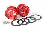 Aluminum 2.2'' Cyclone Style Wheels - Red