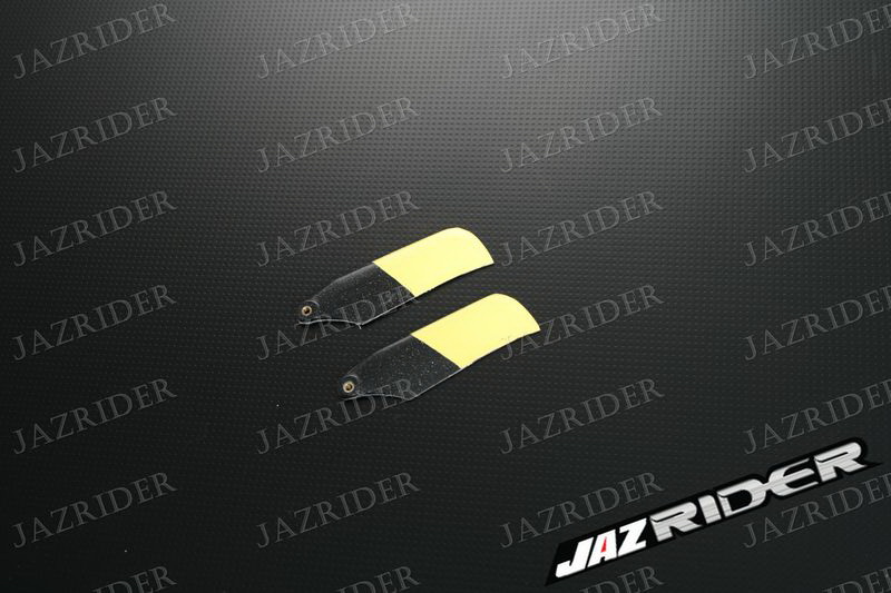 Glass Fiber Tail Rotor Blade (Yellow with Black) Parts For Align Trex T-Rex 450 SE V2 Helicopter - Jazrider Brand [JR-HAG-TX450-011]