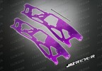 Alloy Left and Right Lengthened Side Plates (Purple) with Titanium Rod For HPI Savage Nitro Off Road Series - Jazrider Brand [JR-CHP-SAV-003]
