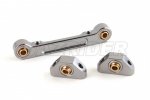 Tamiya 58636 TA07 Aluminum Rear Suspension Mount Set (Gun Metal) Tamiya 58636 TA07 Aluminum Rear Suspension Mount Set (Gun Metal)